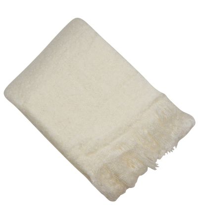 Faux Thick Mohair Throw Ivory by Malini | Style Our Home