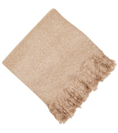 Faux Thick Mohair Throw Natural by Malini | Style Our Home