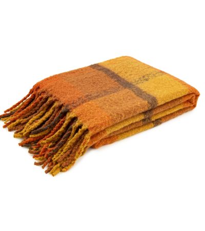 Faux Mohair Throw Rustic Plaid by Malini | Style Our Home