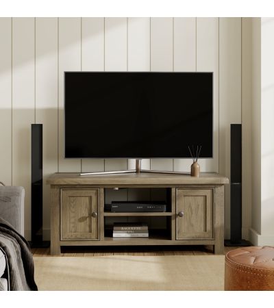 Sartene Oak Widescreen Tv Unit by Hertiance Furniture | Style Our Home