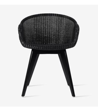 Avril Dining Chair with Black Wood Base - Style Our Home