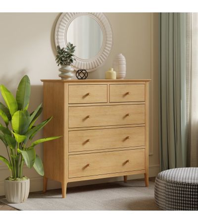 Marken Oak 2 Over 3 Chest by Heritance Furniture | Style Our Home