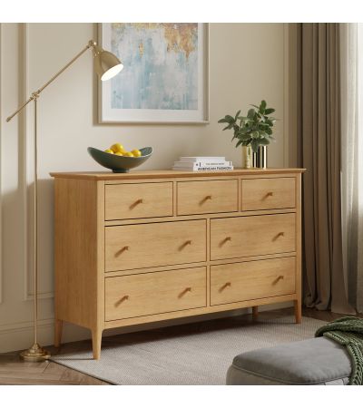 Marken Oak 7 Drawer Chest by Heritance Furniture | Style Our Home