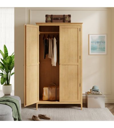 Marken Oak Full Hanging Wardrobe by Heritance Furniture | Style Our Home