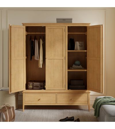 Marken Oak Triple Wardrobe by Heritance Furniture | Style Our Home