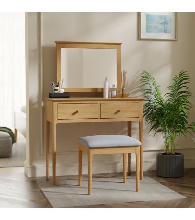 Marken Oak Dressing Table Set by Heritance Furniture | Style Our Home