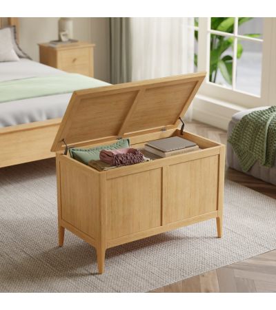 Marken Oak Blanket Box by Heritance Furniture | Style Our Home