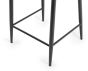 Cezanne - Petrol Blue Velvet Fabric Bar Stool with Black Legs (Pair)