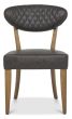 Ellipse Rustic Oak Upholstered Chair - Old West Vintage (Pair) by Bentley Designs | Style Our Home