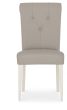 Montreux Grey Washed Oak & Soft Grey 4-6 Seater Table & 4 Upholstered Chairs in Grey Bonded Leather by Bentley Designs | Style Our Home