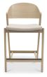 Vega Scandi Oak Bar Stool - Ivory Bonded Leather (Single) by Bentley Designs | Style Our Home
