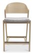 Vega Scandi Oak Bar Stool - Grey Fabric (Single) by Bentley Designs | Style Our Home