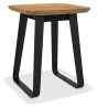Emerson Rustic Oak & Peppercorn Square Lamp Table by Bentley Designs | Style Our Home

