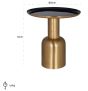 Xara 50cm Brushed Gold & Black End Table by Richmond Interiors | Style Our Home