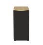 Roll Light Oak (Melamine) / Pure Black Bar Table | Style Our Home
