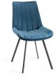 Tivoli Weathered Oak 4-6 Seater Table & 4 Fontana Blue Velvet Chairs by Bentley Designs | Style Our Home