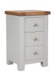 Parisian Grey 3 Drawer Bedside Table