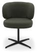 Marcel - 360° Swivel Chair in a Green Boucle Fabric with Black Legs (Pair)