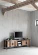 Beam No.2 Large TV Stand, 4 Doors, 2 Open Racks