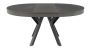 Rondo Extendable Round Dining Table with Grey Legs - Charcoal Ceramic