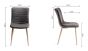 Eriksen - Dark Grey Faux Leather Chairs with Grey Rustic Oak Effect Legs (Pair) from Style Our Home