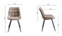 Tivoli Weathered Oak 4-6 Seater Table & 4 Seurat Tan Faux Suede Fabric Chairs by Bentley Designs | Style Our Home