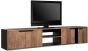 Cosmo No.1 Large Hanging TV Stand, 4 Doors, 2 Open Racks