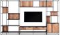 Cosmo 2 Doors Open Racks TV Wall Element Bookcase