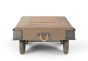 Reclaimed Wooden Coffee Table on Wheels