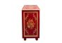 Red Floral Design 4 Drawer Chest