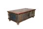 Antique Chest with Carvings & Vintage Iron Clasps