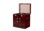 Handcrafted Leather Mini Bar Cabinet - Cognac