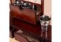 Handcrafted Leather Mini Bar Cabinet - Cognac