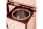 Handcrafted Leather Mini Bar Cabinet - Cognac