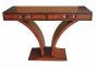 Campaign Leather Collection Brass Console Table - Cognac | Style Our Home