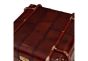 Handcrafted Leather 2 Drawer Side Table Trunk - Cognac