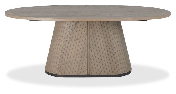 Vega Grey Oiled Oak & Peppercorn 6 Seater Table by Bentley Designs | Style Our Home