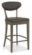 Ellipse Fumed Oak Upholstered Bar Stool - Old West Vintage (Pair) by Bentley Designs | Style Our Home