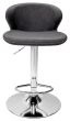 Rosso - Dark Grey Vintage Faux Leather Gaslift Swivel Barstool with Chrome Base (Single)
