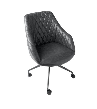 Focus Office Chair Grey Vegan Leatherby Bluebone | Style Our Home