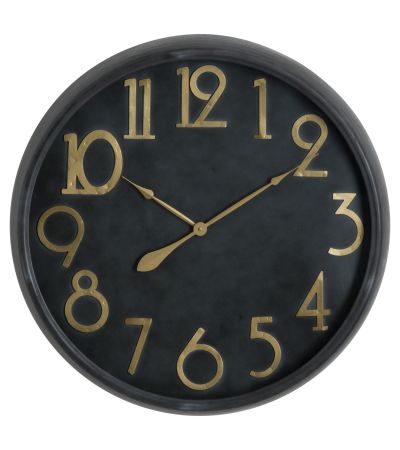 Soho Brass And Black Large Clock