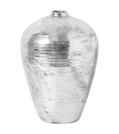 Large Hammered Silver Astral Vase by Hill Interiors | Style Our Home