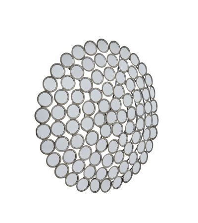 Large Round Convex Antiqued Silver Multi Mirror by Hill Interiors | Style Our Home  