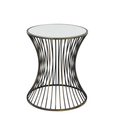 Concaved Mirrored Side Table by Hill Interiors | Style Our Home  