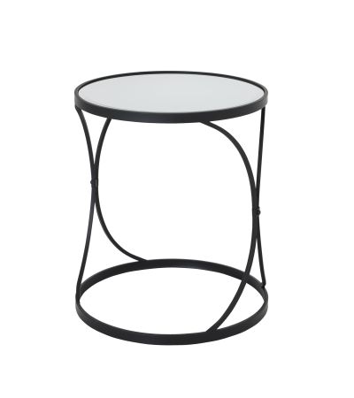 Concaved Set Of Two Black Mirrored Side Tables by Hill Interiors | Style Our Home  