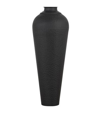 Matt Black Medium Hammered Vase With Lid by Hill Interiors | Style Our Home  