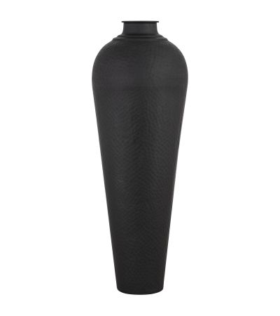 Matt Black Large Hammered Vase With Lid by Hill Interiors | Style Our Home  