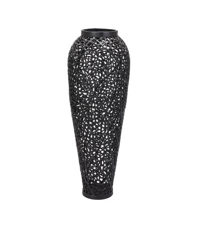 Black Cast Lattice Large Vase by Hill Interiors | Style Our Home  