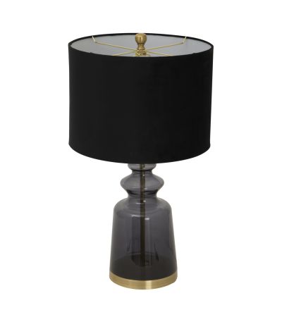 Luxton Glass Urn Lamp With Black Velvet Shade by Hill Interiors | Style Our Home  