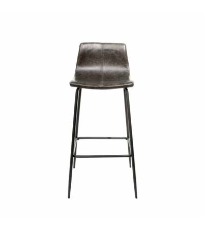Barracuda Barstool Vegan Leather Grey SET OF 2 by Bluebone | Style Our Home